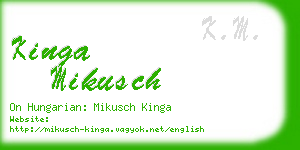 kinga mikusch business card